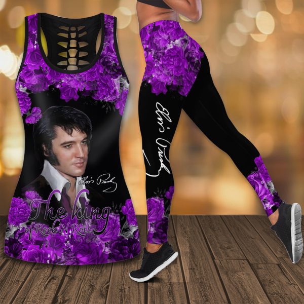 Elvis Presley Hollow Tank Top Leggings - HOATT 5281