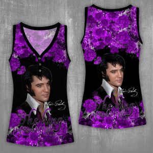 Elvis Presley Women V-Neck Ribbed Tank Top - HOATT 5207