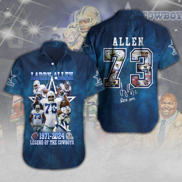 Larry Allen x Dallas Cowboys Short Sleeve Dress Shirt – HUANNM 5273.1