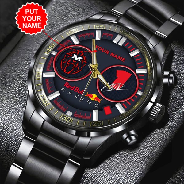 Personalized Red Bull Racing F1 MV1 Black Stainless Steel Watch - HOATT 5141