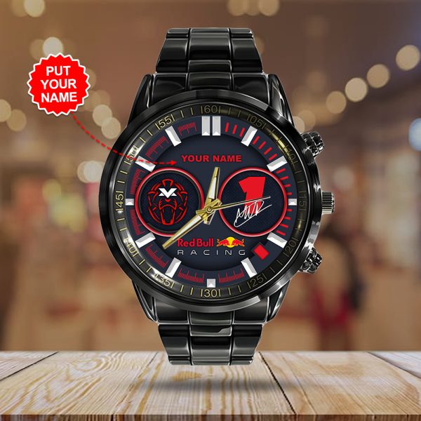 Personalized Red Bull Racing F1 MV1 Black Stainless Steel Watch - HOATT 5141