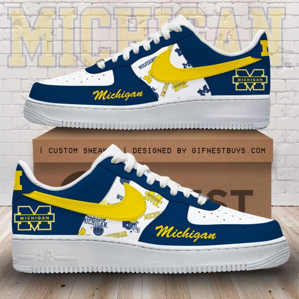 Michigan Wolverines Football AF1 Sneaker - GNE 544