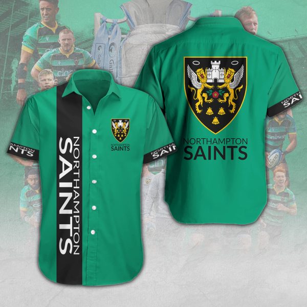 Northampton Saints Short Sleeve Dress Shirt - HUANNM 5344