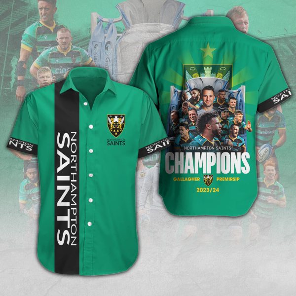 Northampton Saints Short Sleeve Dress Shirt - HUANNM 5345.1