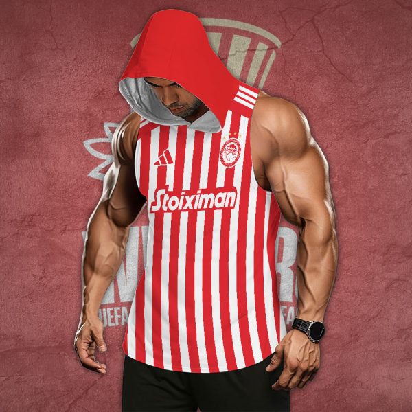 Olympiakos F.C. 3D Sleeveless Hooded Sweatshirt - TANTN 6837