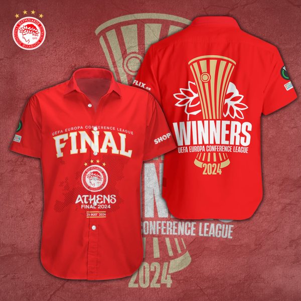 Olympiakos F.C. Short Sleeve Dress Shirt – TANTN 6712.1