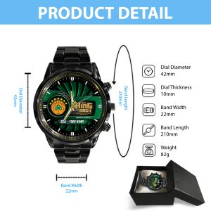 Personalized Panathinaikos B.C. Black Stainless Steel Watch - TANTN 6809