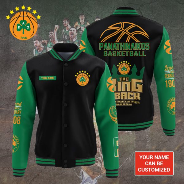 Personalized Panathinaikos B.C. Varsity Jacket - TANTN 6878