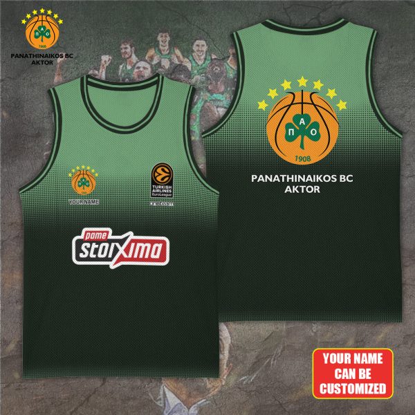 Personalized Panathinaikos B.C. Basketball Jersey - TANTN 6945