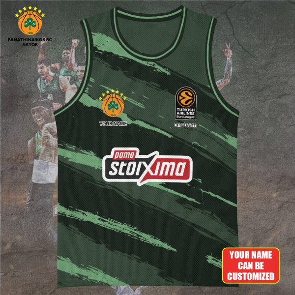 Personalized Panathinaikos B.C. Basketball Jersey - TANTN 6949