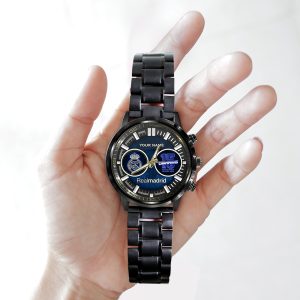 Personalized Real Madrid CF Black Stainless Steel Watch - HOATT 5100