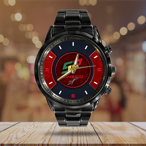 Red Bull Racing F1 x Sergio Pérez Black Stainless Steel Watch - HOATT 5135