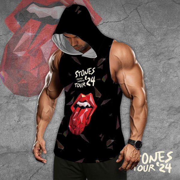 The Rolling Stones 3D Sleeveless Hooded Sweatshirt - TANTN 6843