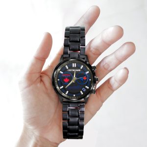 Personalized Toronto Blue Jays Black Stainless Steel Watch - TANTN 6920