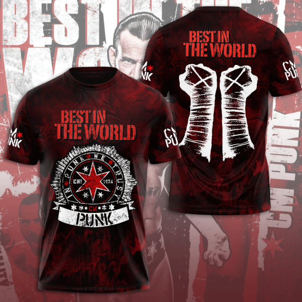 WWE x CM Punk 3D Apparel - VANDH 3057