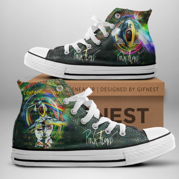 Pink Floyd High Top Canvas Shoes - HUANNM 4533