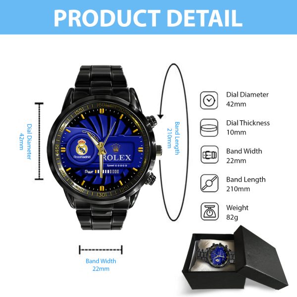 Real Madrid CF x Rolex Black Stainless Steel Watch - MAITM 7427