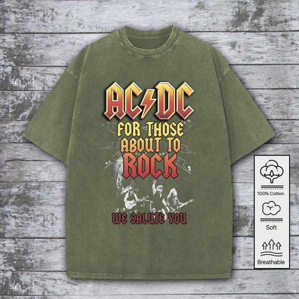 Rock Music 2D Acid Washed Cotton Shirt - GNE 765