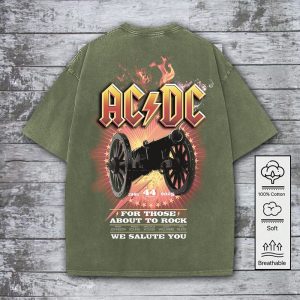 Rock Music 2D Acid Washed Cotton Shirt - GNE 765