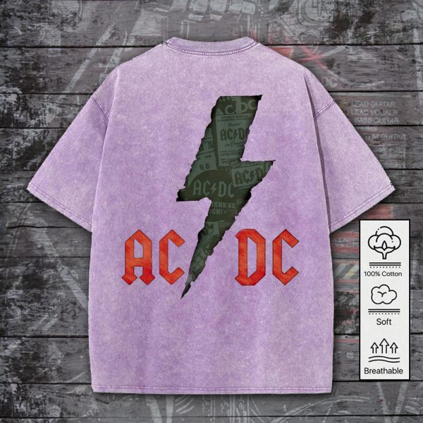 Rock Music 2D Acid Washed Cotton Shirt - GNE 767