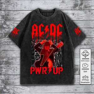 Rock Music 2D Acid Washed Cotton Shirt - GNE 687
