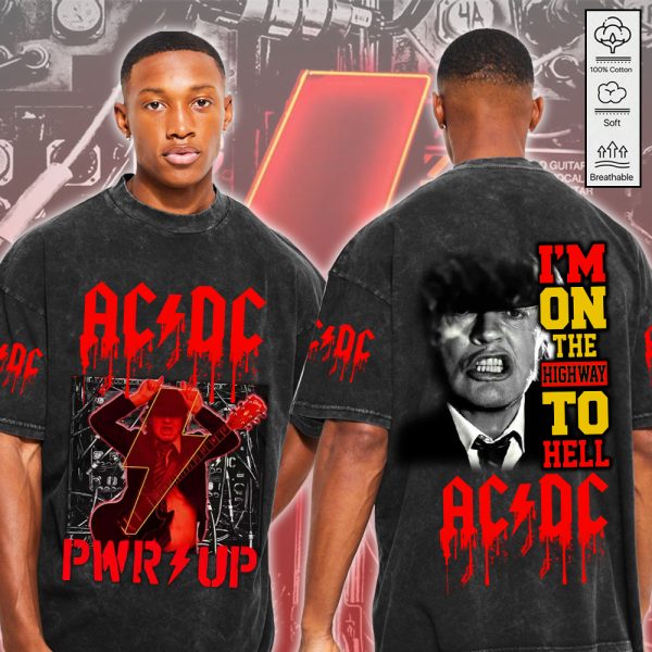 Rock Music 2D Acid Washed Cotton Shirt - GNE 687