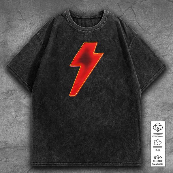 Rock Music 2D Acid Washed Cotton Shirt - TANTN 7551