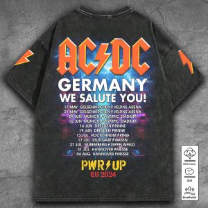 Rock Music 2D Acid Washed Cotton Shirt - TANTN 7554