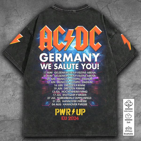 Rock Music 2D Acid Washed Cotton Shirt - TANTN 7554