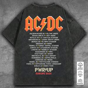 Rock Music 2D Acid Washed Cotton Shirt - TANTN 7562