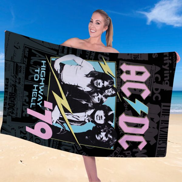 Rock Music Rectangle Beach Towel - TANTN 7485