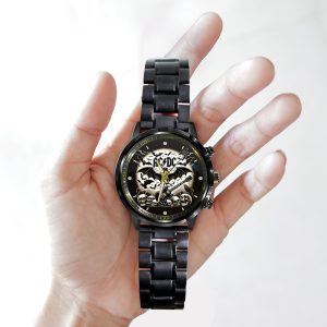 Rock Music Black Stainless Steel Watch - GNE 719