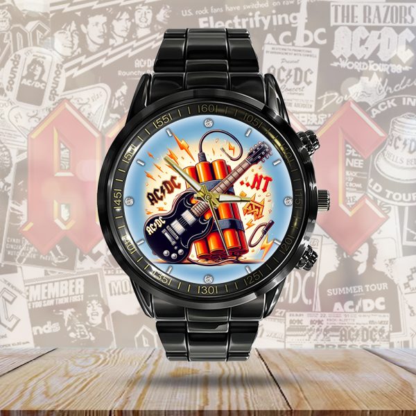 Rock Music Black Stainless Steel Watch - GNE 723