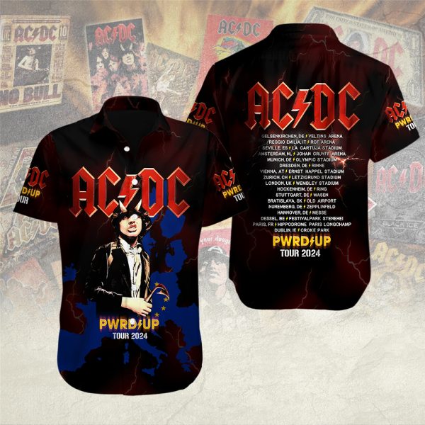 Rock Music Short Sleeve Dress Shirt - HUANNM 5545.1