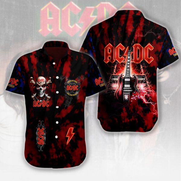 Rock Music Short Sleeve Dress Shirt - HUANNM 5164