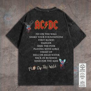 Rock Music 2D Acid Washed Cotton Shirt - GNE 769