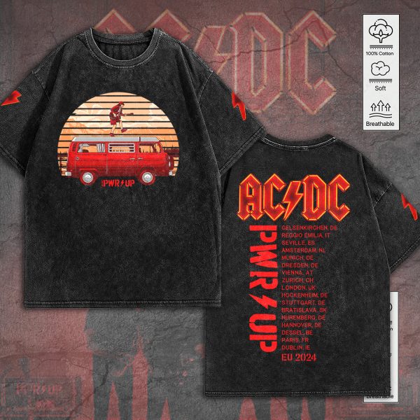 Rock Music 2D Acid Washed Cotton Shirt - GNE 785