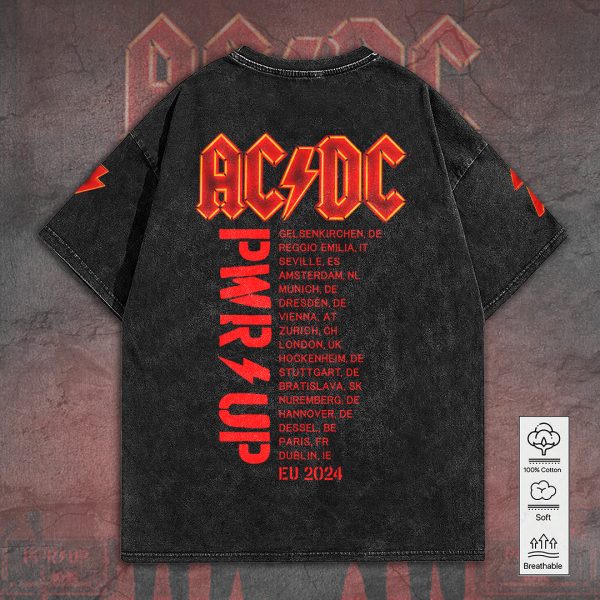 Rock Music 2D Acid Washed Cotton Shirt - GNE 785