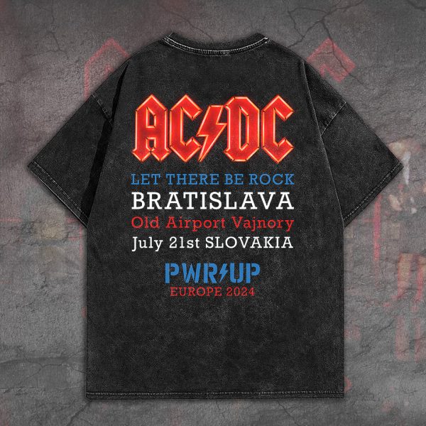 Rock Music 2D Acid Washed Cotton Shirt - TANTN 7552