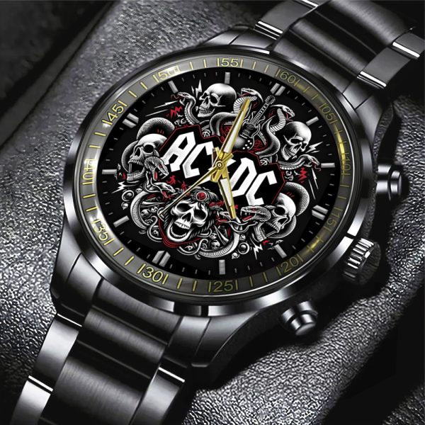 Rock Music Black Stainless Steel Watch - GNE 693