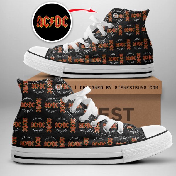 Rock Music High Top Canvas Shoes - GNE 864
