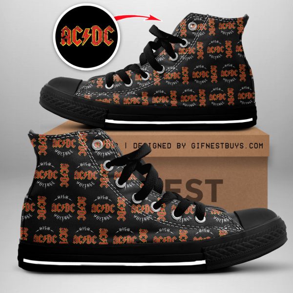 Rock Music High Top Canvas Shoes - GNE 864