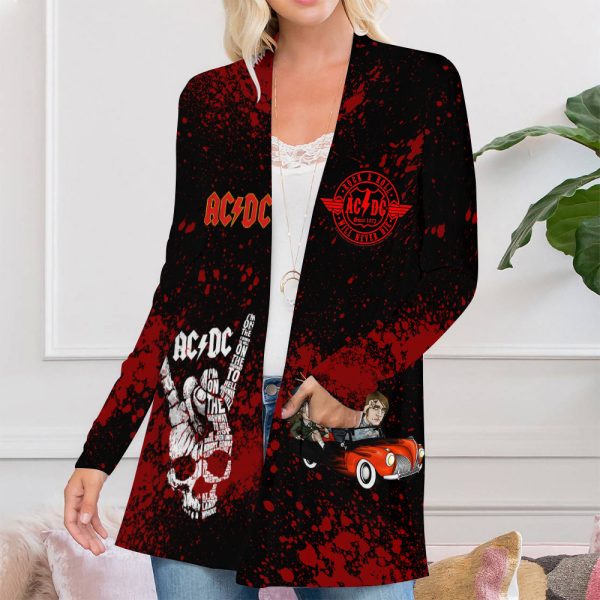 Rock Music Women's Patch Pocket Cardigan - ANHNV 4859