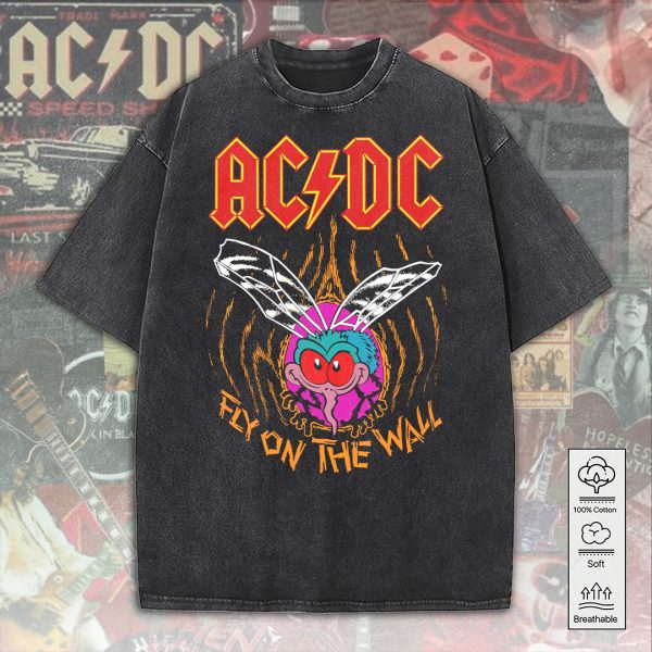 Rock Music 2D Acid Washed Cotton Shirt - ANHNV 4979