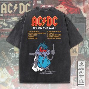 Rock Music 2D Acid Washed Cotton Shirt - ANHNV 4979