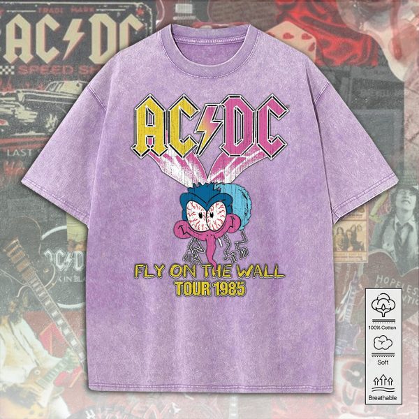 Rock Music 2D Acid Washed Cotton Shirt - ANHNV 4980