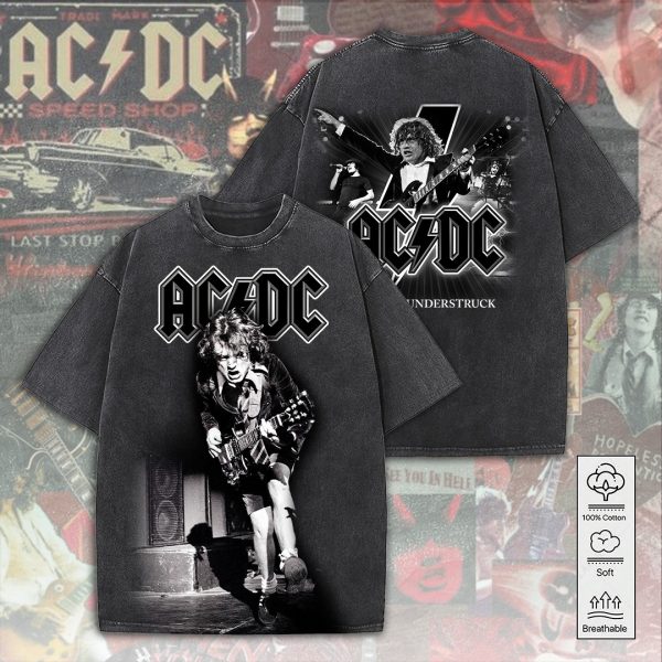 Rock Music 2D Acid Washed Cotton Shirt - ANHNV 4981