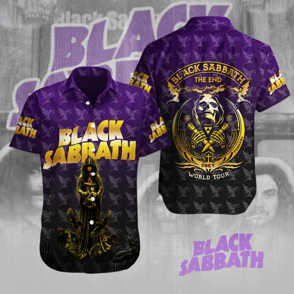 Black Sabbath Short Sleeve Dress Shirt - HUANNM 5398.1