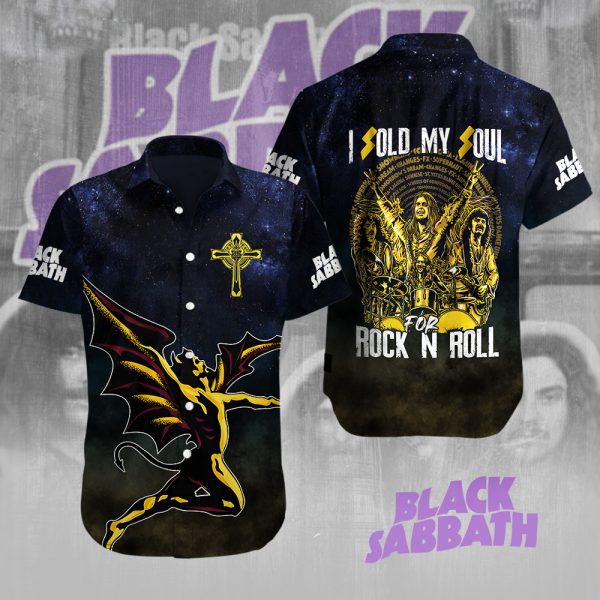 Black Sabbath Short Sleeve Dress Shirt - HUANNM 5399.1