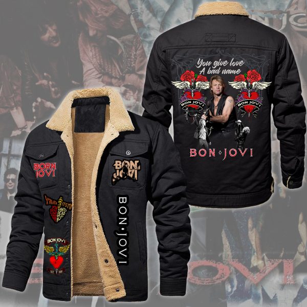 Bon Jovi 2D Winter Fleece Jacket - ANHNV 4975